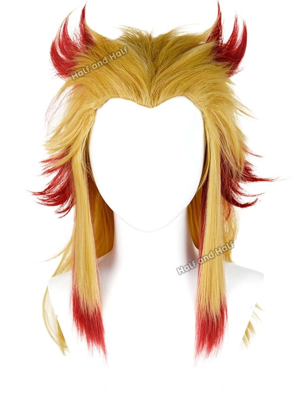Women's Blonde Red 39 Inch Cosplay Platinum Blonde Wigs With Side Part Bangs